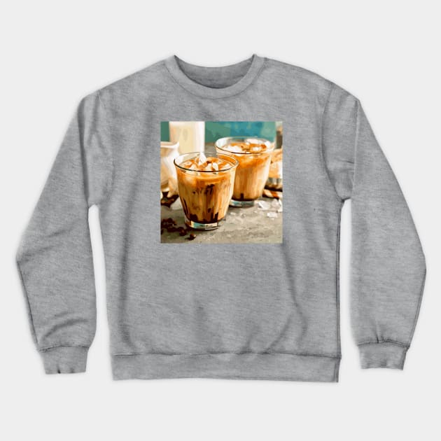 Iced Chestnut Praline Latte Crewneck Sweatshirt by Glenn Landas Digital Art